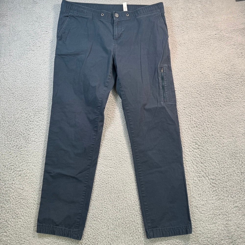 Vuori Ripstop Pant Mens XL Blue Cotton Stretch Cargo VW401